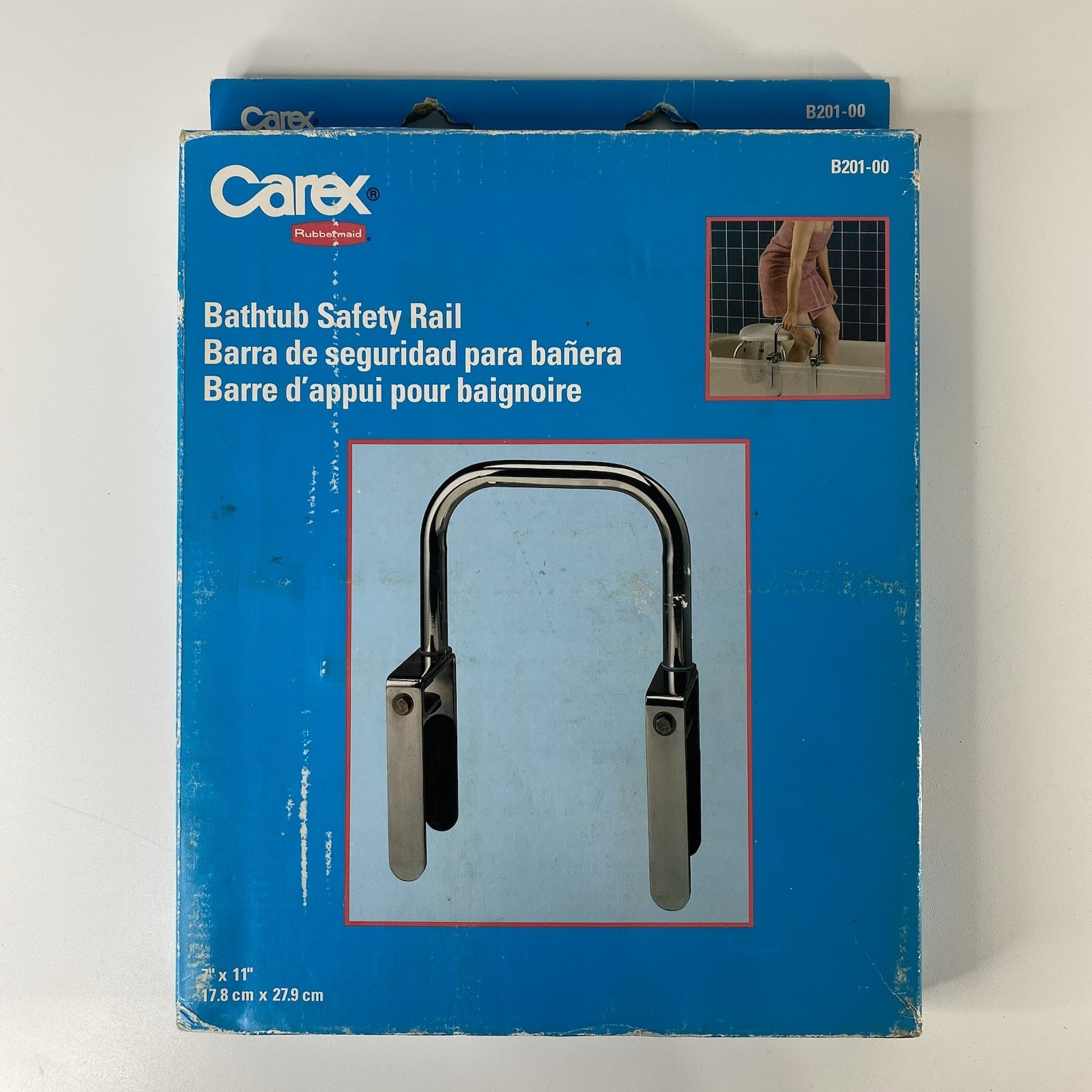 Carex Rubbermaid Bathtub Safety Rail with Finish Chrome Plat