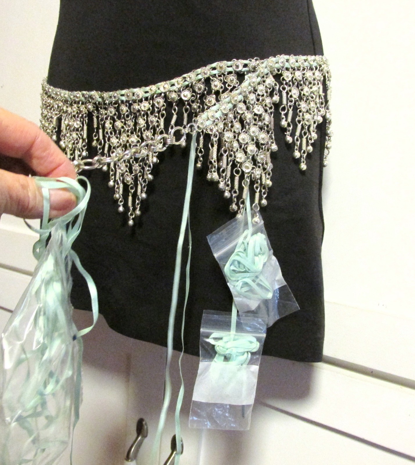 Belly Dance 2 Silver Tone Triangular Dangle Bells… - image 2