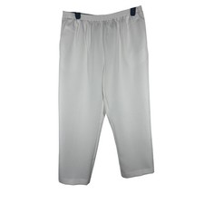 Alfred Dunner White Proportioned Short Elastic Waist Pull On Pants Size 12 NEW