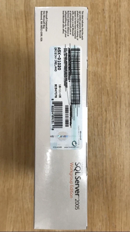 Procesador Microsoft SQL Server 2005 sellado caja completa al por menor - complemento ideal proc Foto 3 de 4