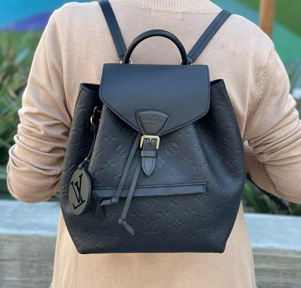 Louis Vuitton Montsouris Backpack PM Black Leather eBay