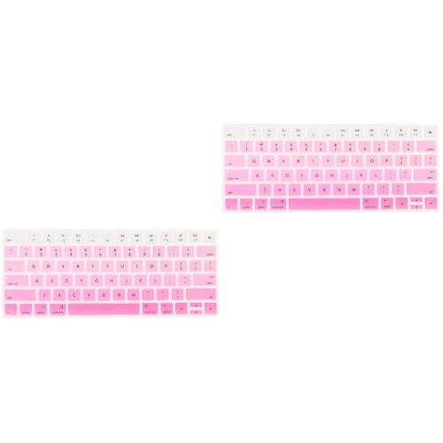 2 Pack Waterproof Dust Protection Film Silicone Keyboard Cover - Afbeelding 4 van 12