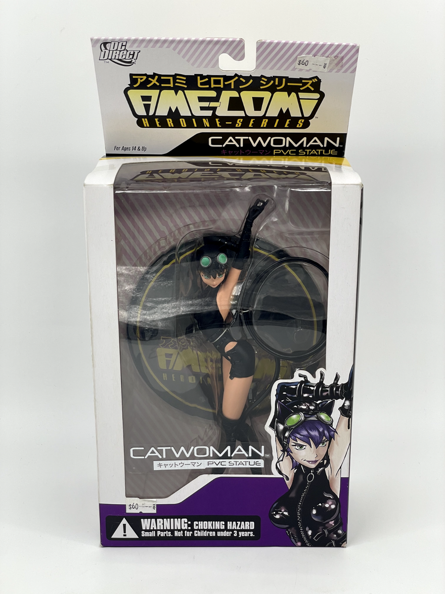 DC Direct Ame-Comi Heroine Series Catwoman PVC Statue Black Suit 