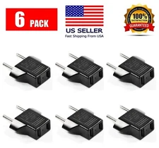 6pc Travel Charger Converter US to EU/RU European Adapter Plug for Power Adapter