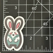 Bunny Rabbit In Blue Overalls Matte - Vinyl Decal Sticker Bomb Skateboard Kawaii