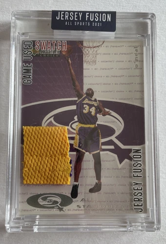2021 Jersey Fusion Shaquille O’Neal GU Patch 1999-2000 Lakers -1997 UD Rare Card