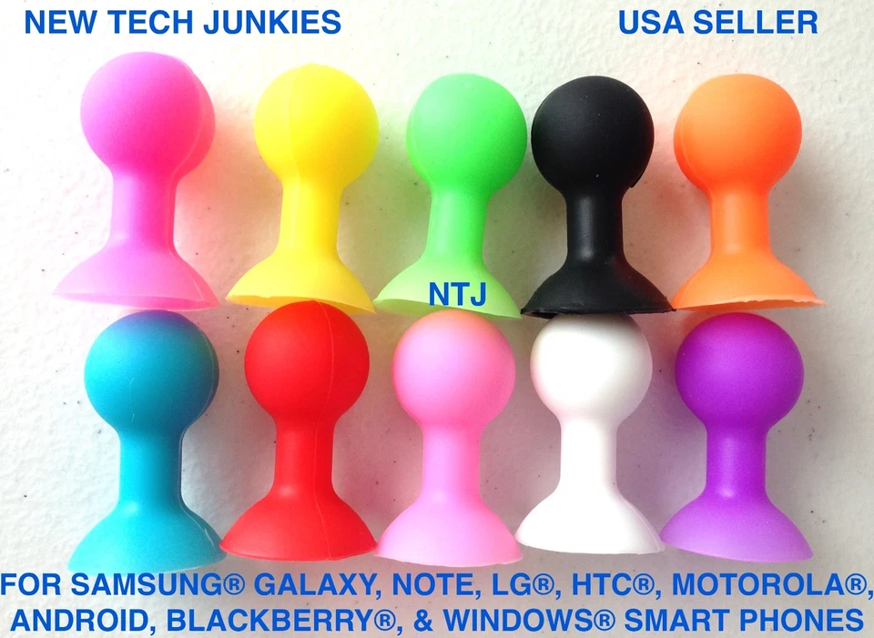 2X COLOR SUCTION CUP phone stand holder mount for iphone 8 7 4s 5 galaxy s7 ipod - Image 3 of 4