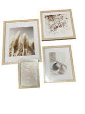 ArtbyHannah 4 Pack Gallery Wall Frame Set Neutral Wall Art Decor,Picture Frames