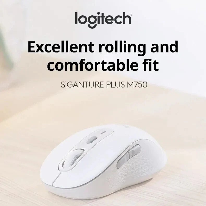 LOGITECH Wireless Mouse M750 M750L Bluetooth Optical Slim Mice 2.4GHz USB Laptop - Image 2 of 4
