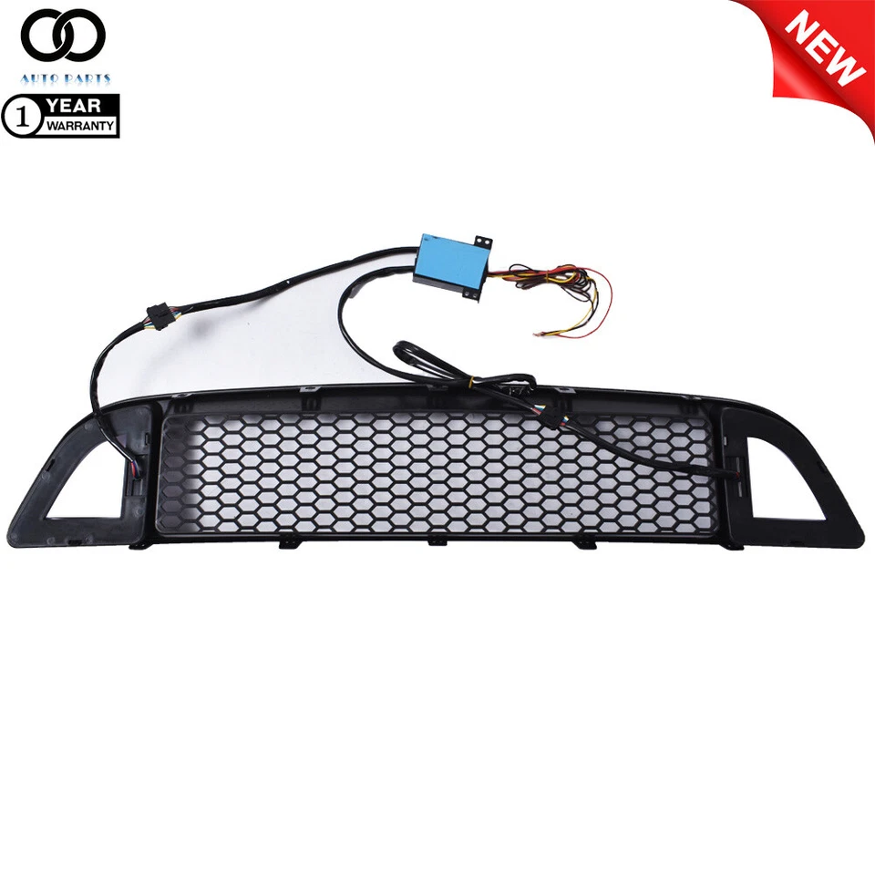 For 2013-2014 Ford Mustang Front Upper Grill Mesh Grille W/ DRL LED Light - Image 4 of 4