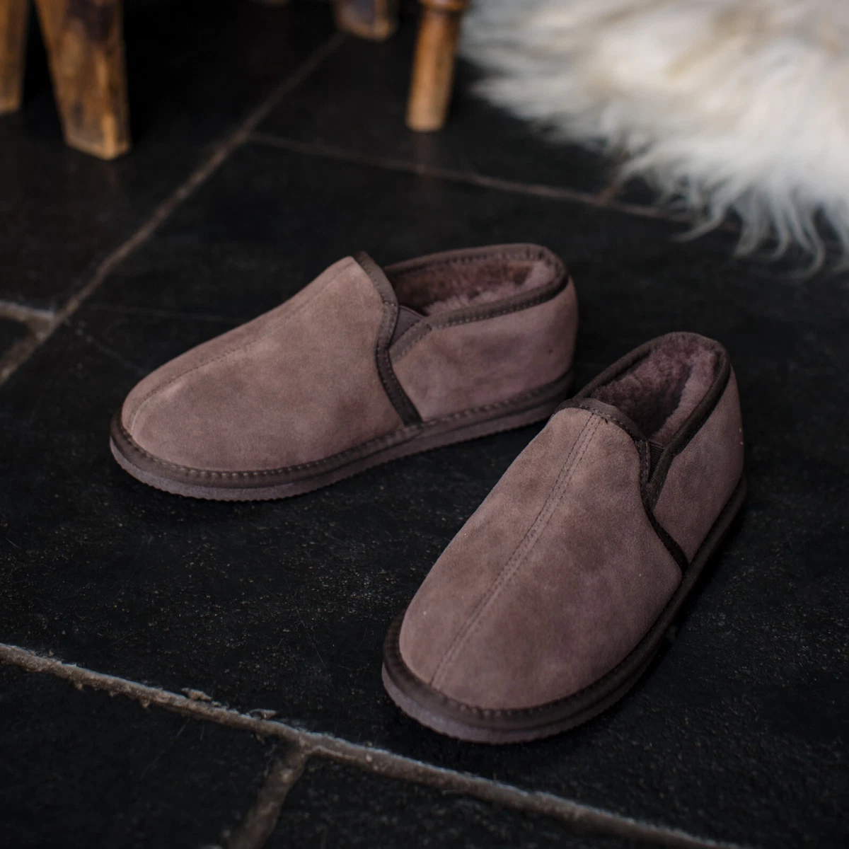 Mens suede store boot slippers