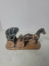 Byron Molds Christmas Halloween Village Horse & Buggy Hand Painted Ceramic 1987