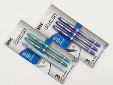 2 PACKS 6 FELT TIP PENS INC® Optimus™ TEAL & BLUE INK FINE POINT QUICK DRYING