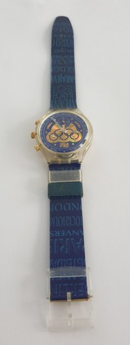 Swatch "100 Years of The Olympic" Chronograph Watch SCZ101 - Swiss Watch - Picture 8 of 10