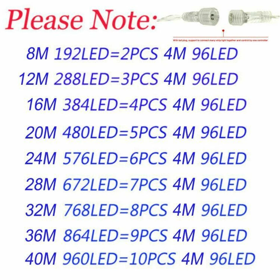 96~960 LEDs Snowing Hanging Icicle Curtain Christmas Light Outdoor Indoor Decor - Image 2 of 4