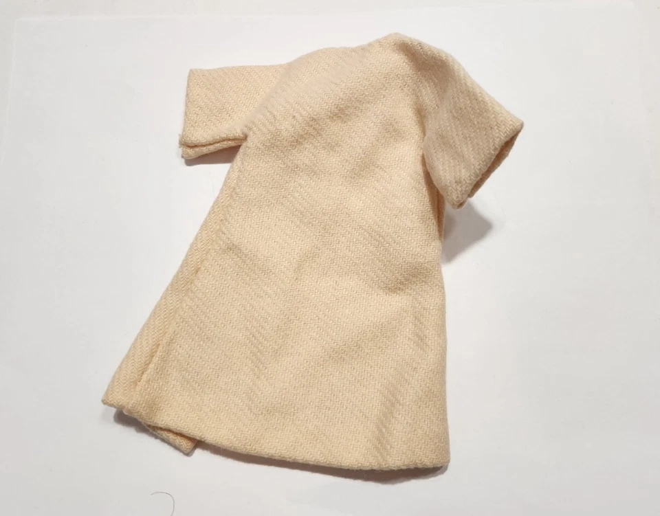 ROPA MUÑECA BARBIE ABRIGO INVIERNO LARGO CREMA BLANCO CÁLIDO CHAQUETA ABRIGO Foto 3 de 3