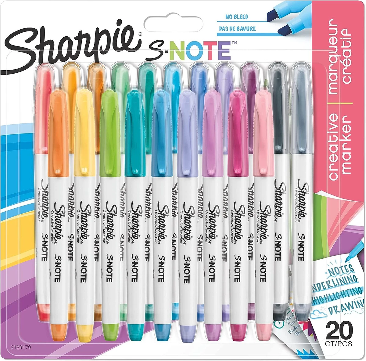 Rotuladores permanentes Sharpie Snote 12 ud - Surtidos