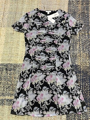 knee length dresses for ladies Rent Topshop Faces Print Mesh Cut Out Midi Dress In Mono