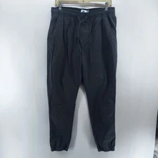 old navy men pants joggers size medium drawstrings pockets casual taper leg