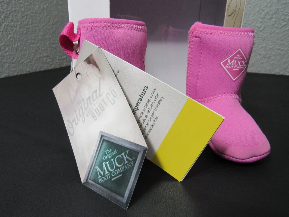 My First Muck Botas Infantil Talla 2 Infantil 3-6 Meses ROSA Nuevas en Caja Foto 2 de 4