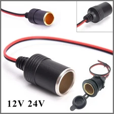 12-24V Car Charger Power Cigarette Lighter Female Socket Connector Cable Plug
