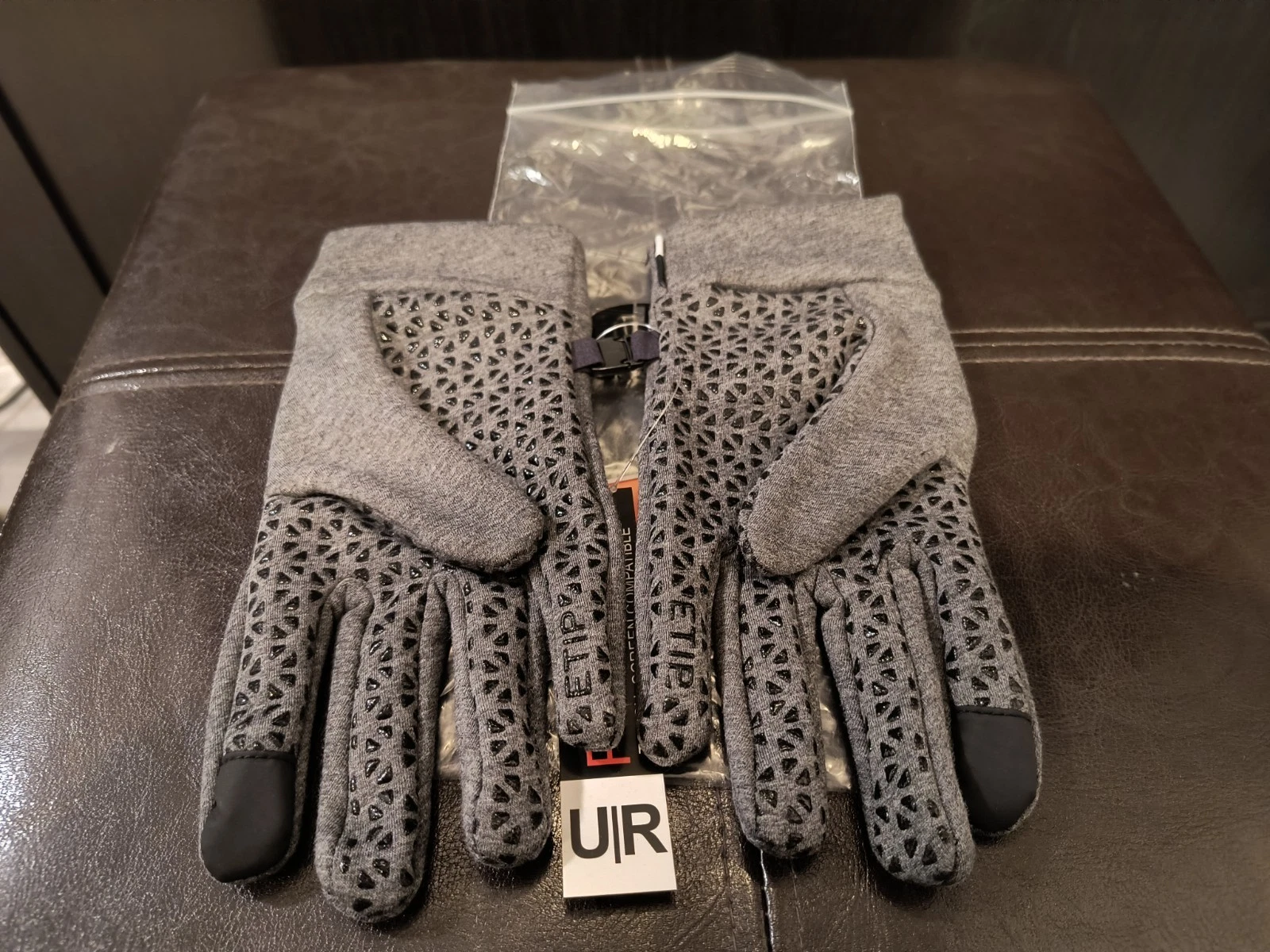 The North Face Men's Recycling Fleece Oudoor Gloves Grey Size Medium
