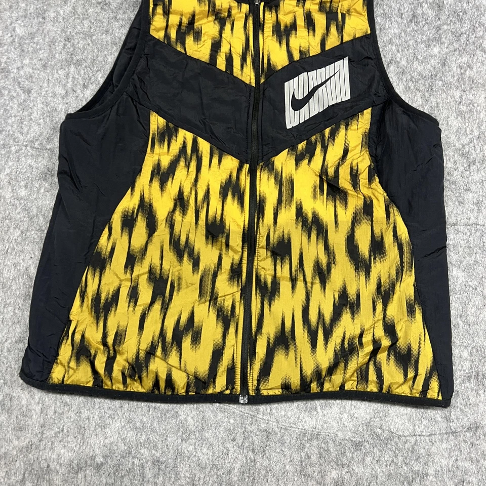 Nike Aerolayer Running Vest Mens Large Reversible Yellow Black Lightweight Flaw - Image 4 of 4