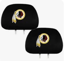 Washington Redskins NFL Football Car Headrest Covers Set of 2 Logo On Both Sides