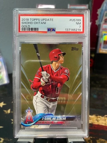 Shohei Ohtani Rookie 2018 Topps Update GOLD #US189 0600/2018 RC Card MLB PSA 7