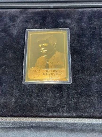 2012 John F Kennedy Greatest US Presidents gold card & Ingot COA  AM#01586 - Image 2 of 4