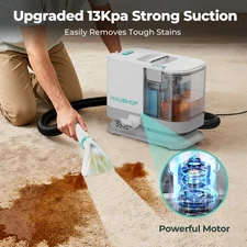 HAUSHOF Portable Carpet Spot and Upholstery Cleaner Machines Deep Stain Cleaning