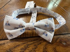 NWT Janie and Jack Flower Show White Bunny Bowtie Boys Adjustable Size 2-5 3,4 