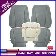 Front Seat Cover Gray & Driver Foam For 2017 2018 2019 2020 2021 Ford F250 XL WT