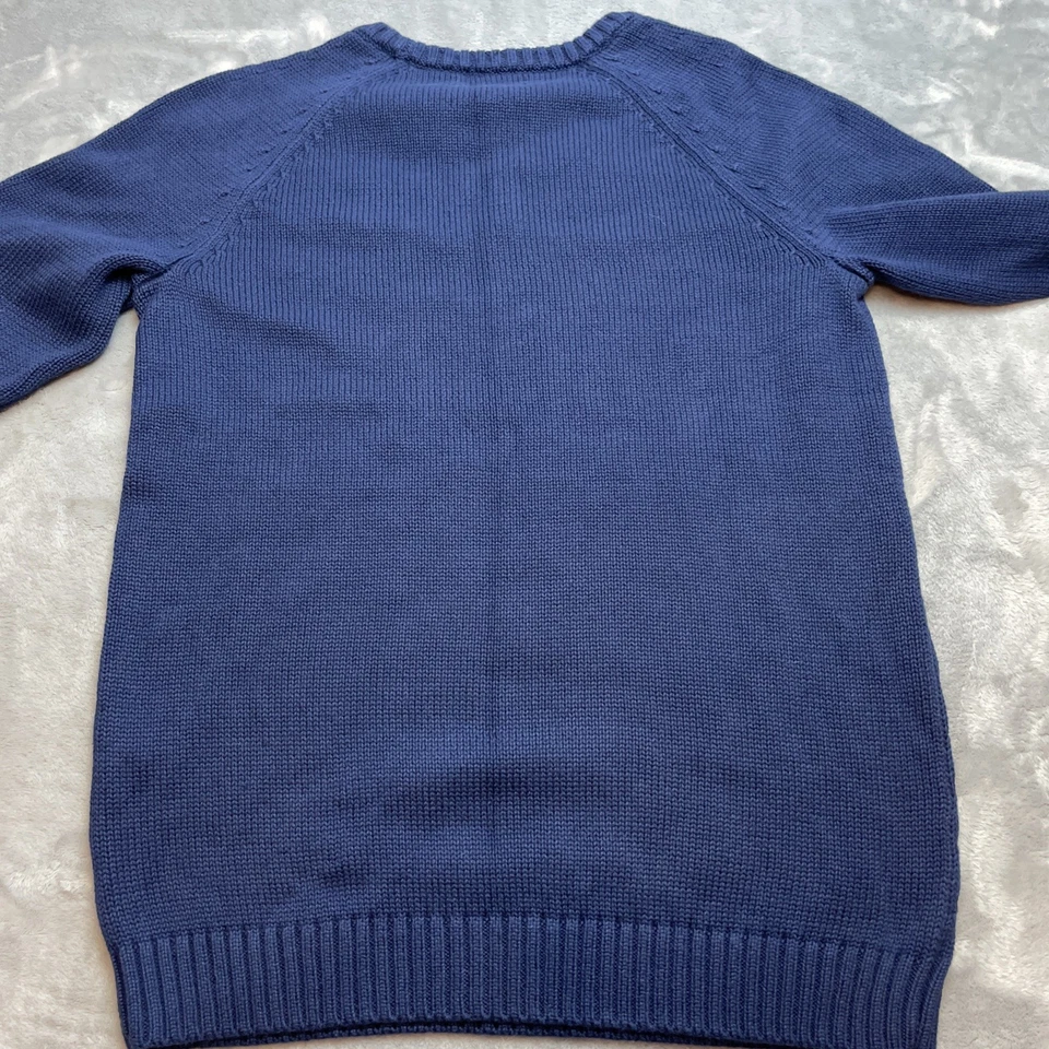 Suéter Lands End Drifter Mujer M/T Medio Alto Algodón Pescador Grueso Tejido Foto 2 de 4