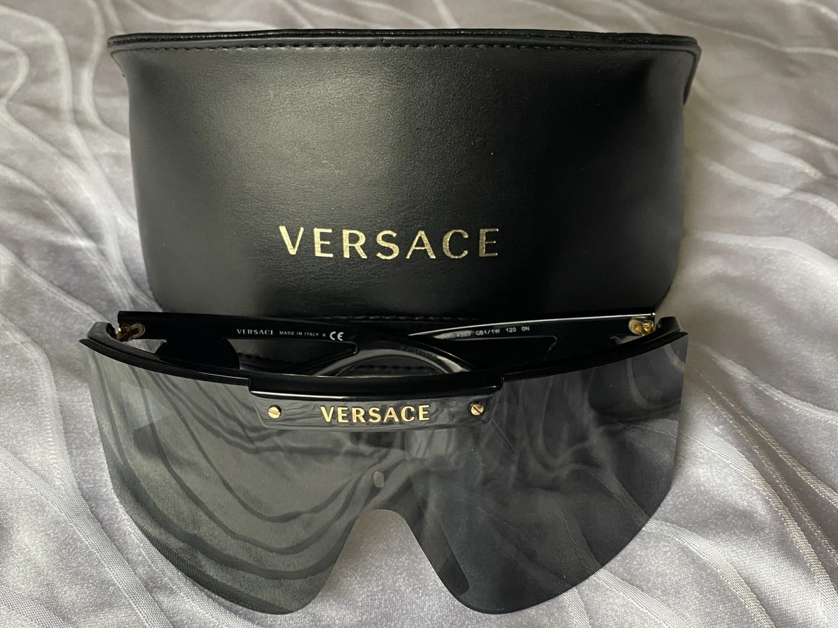 Do not buy Versace Shield Sunglasses & Case Black Pink Medusa MOD 2048 1115/8G VERSACE - Pink Vintage Shield Sunglasses – Chic Couture  main image 2