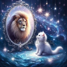 Digital Image Picture Photo Wallpaper Background Desktop Art Kitten Lion #A553
