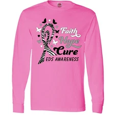 Inktastic Faith Hope Cure- Ehler's-Danlos Syndrome Long Sleeve T-Shirt Awareness