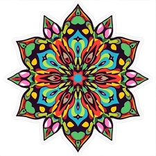 Colourful Shapes 2 Sticker 3”x3”