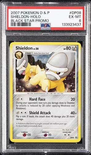 2007 POKEMON DIAMOND & PEARL BLACK STAR PROMO #DP08 SHIELDON-HOLO PSA 6