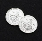 Lot of 2 - 1 Gram Silver Round "American Prospector" Design - 1103B