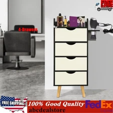 4-Layer Salon Storage Cabinet,Beauty Barber Salon Hair Stylist Station Table