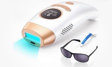 Gold IPL Hair Removal Device with Ice Cooling - At-Home Solution for Smooth Skin