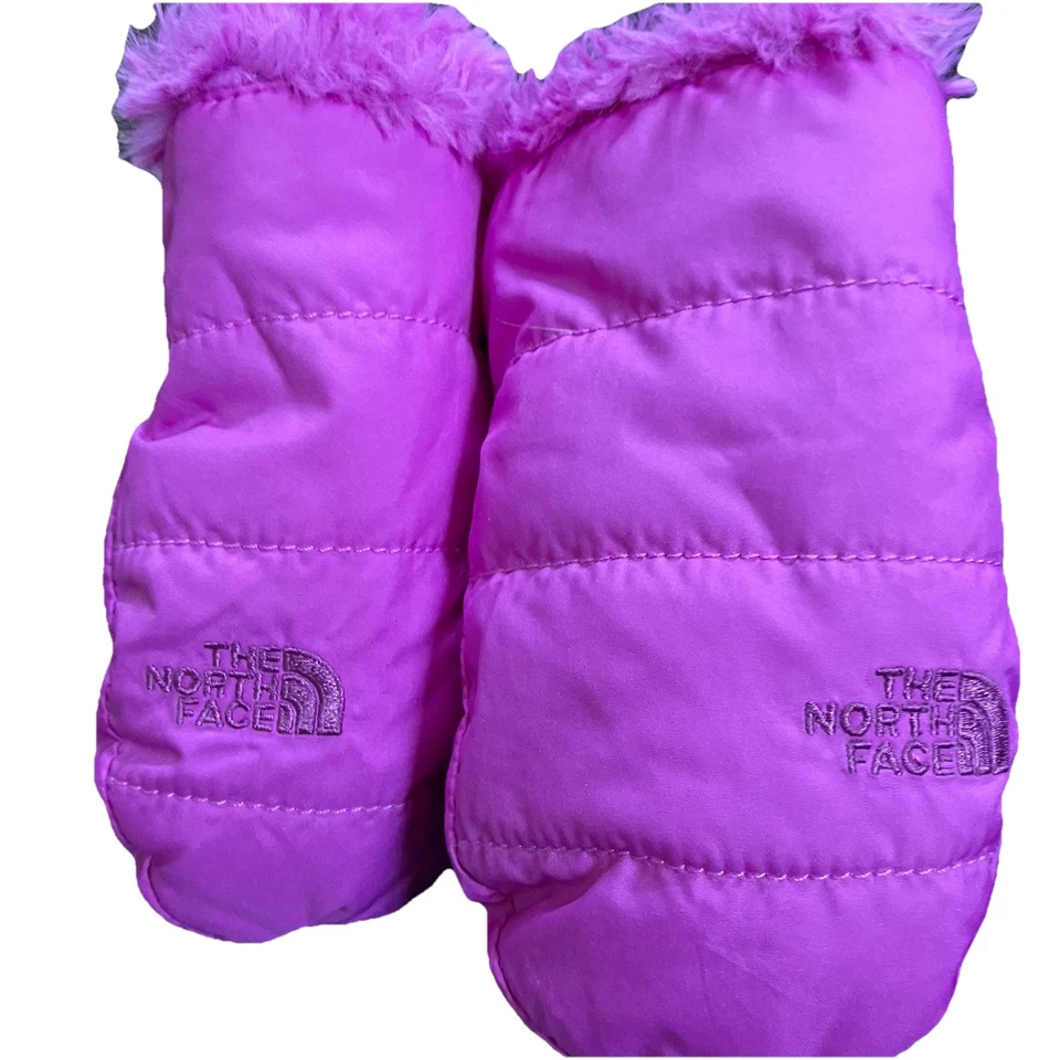 The North Face Shasta Mittens Toddler Size Fuchsia Purple Lined Snow Ski Winter - Image 3 of 4