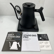 Fellow Stagg EKG Pro Electric Gooseneck Kettle Matte Black Walnut 0.9L NEW