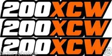 200XCW Swingarm Airbox Number Plate Decal Stickers XCW 200 2 4 stroke XCW200