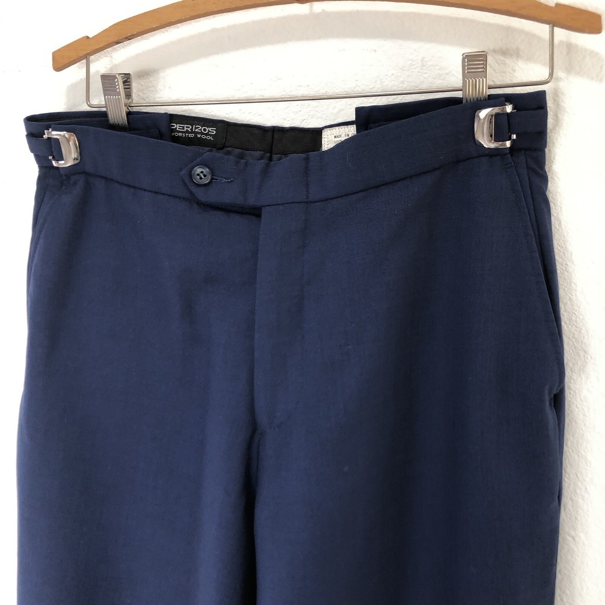 SUPER 120's fine worsted wool dress pants blue | eBay SUPER 120's fine worsted wool dress pants blue | eBay