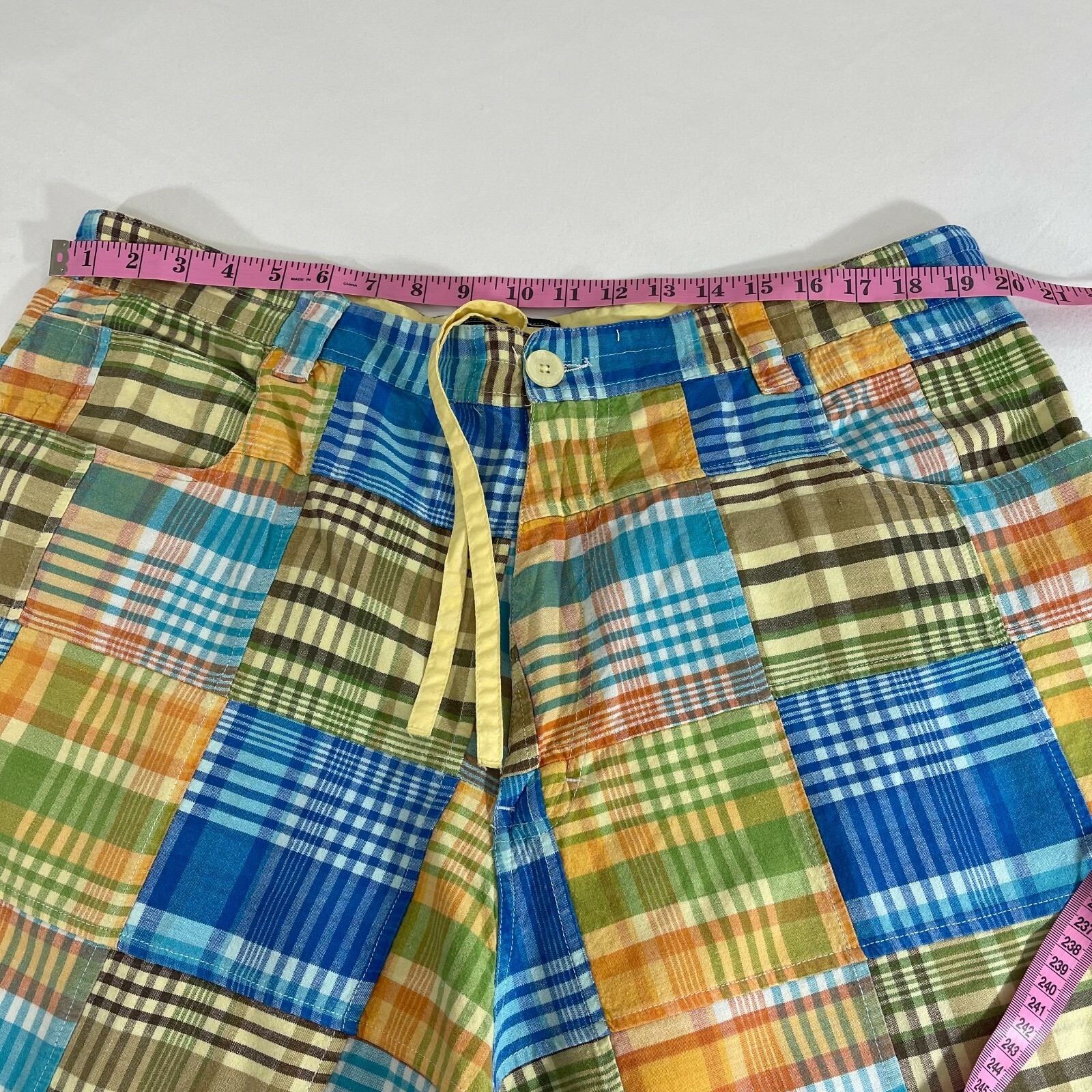 Mens Basic Code Madras Plaid Walking Shorts Size … - image 6