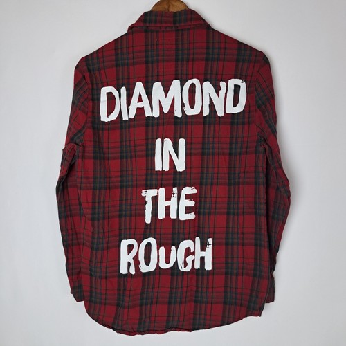 Disney x Cakeworthy Flannel Shirt Mens Small Aladdin Red Plaid Genie Lamp