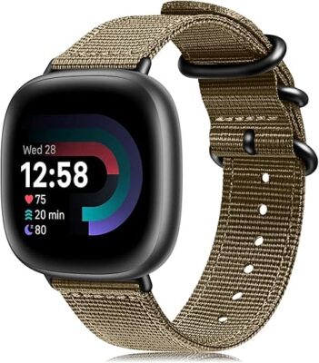 Watch Band For Fitbit Versa 4 3 /Sense 2 1 Soft Woven Nylon Sport Wrist Bands