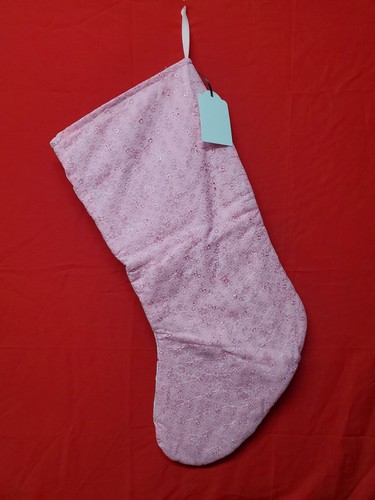 "Medias de Navidad hechas a mano totalmente forradas de 20" de tela acolchada acolchada - Imagen 7 de 10